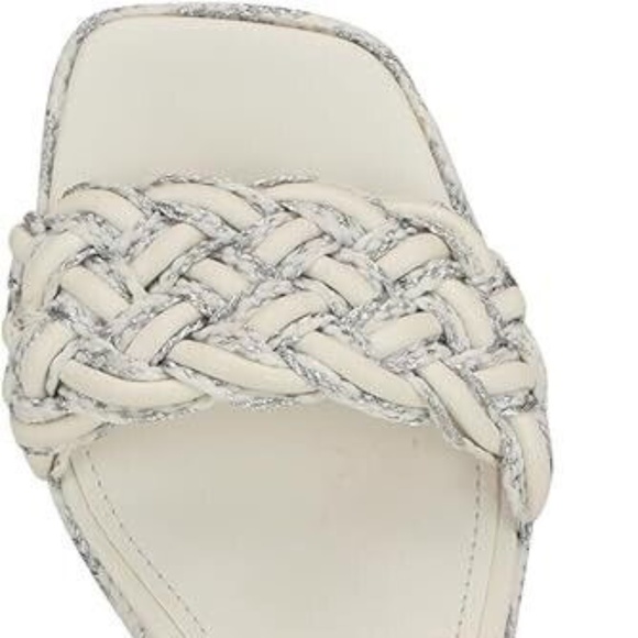 Nine West Strappy Sandals Square Toe Chunky Heels High Shoes Heels Size 9 - Picture 2 of 10